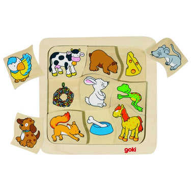 Goki - Who Eats What Puzzle - Wooden World